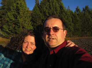 Evening at the Paulina crater Lake with Tanya in OR  <hr>  Abend am Paulina Crater Lake mit Tanya in Oregon