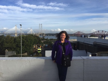 First stop on our bus tour overlooking bridge over the Firth of Fourth (a firth is like a fjord or waterway).