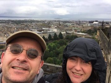 View of Edinburgh from the castle wall.